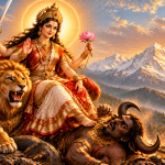 Durga’s Radiance Over the Himalayan Battlefield